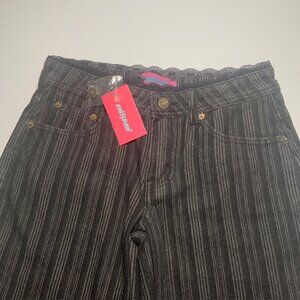 NWT Edikted Viral Y2K Aesthetic Lace Trim Striped Low Rise Baggy Jeans XS
